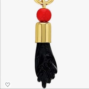 NWOT Red & Black Figa Hand Charm